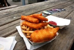 The best fish and chips restaurant in Ketchikan is at Alaskan Surf