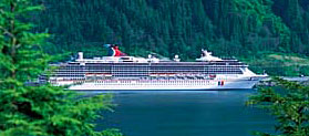 Carnival Spirit cruise ship on a Ketchikan Cruise