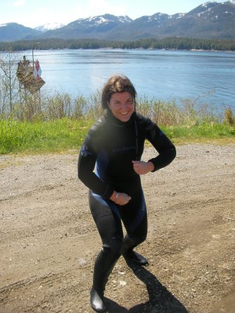 Getting into the water at Snorkel Alaska Cruise Excursions in Ketchikan Alaska