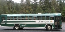 The bus that took us out to the Adventure Karts tour in Ketchikan