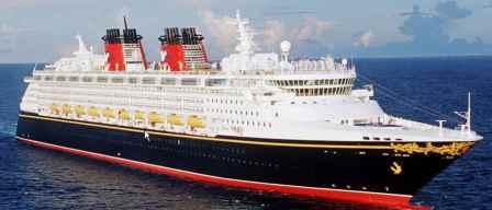 The Disney Wonder Cruise ship on a Disney Alaska family cruise