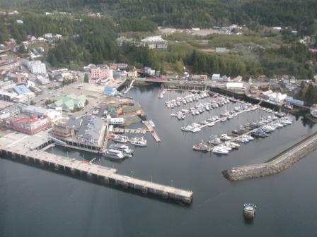 Ketchikan city view from our floatplane