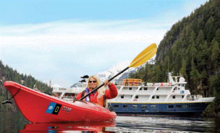 Kayaking on the Lindblad Alaska adventure cruises