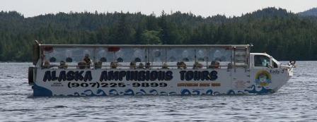 The Ketchikan Duck Tour boat in the water