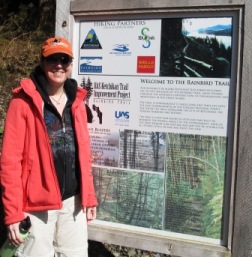 The University of Alaska Southeast Ketchikan Rainbird Trailhead sign