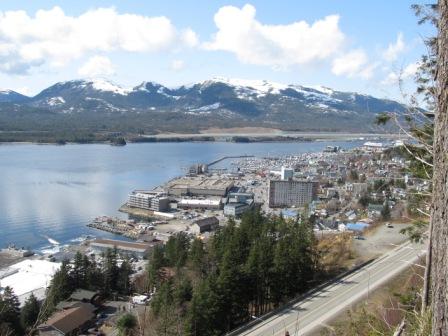 The Rainbird Trail in Ketchikan Alaska has gorgeous city views!