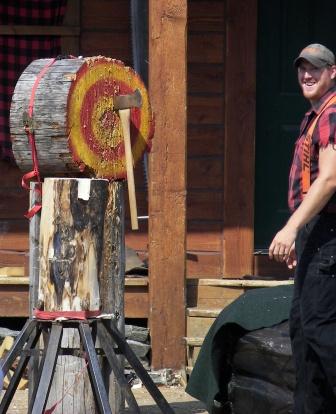 Axe Throwing at the Ketchikan Lumberjack Show