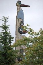 One Alaska Native Art piece, the Chief Kyan totem pole in Ketchikan Alaska