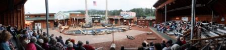 The stands from the Ketchikan Lumberjack Show