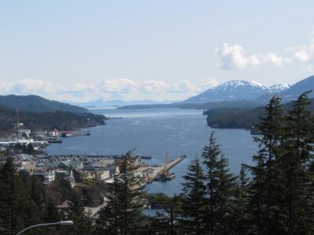 View of Ketchikan from the Rainbird Trail in Ketchikan Alaska