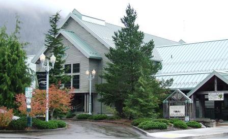 Outside the Southeast Alaska Discovery Center in Ketchikan Alaska